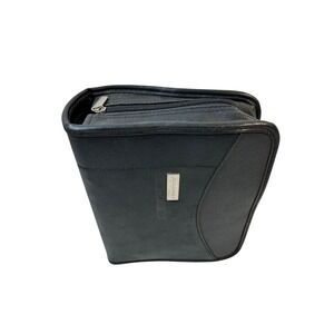 Soundgear CD Storage Binder OS Black Faux Leather Zippered Media Case Unisex